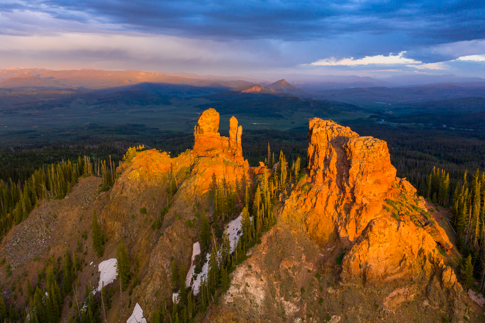 Rabbit Ears Pass at golden sunset