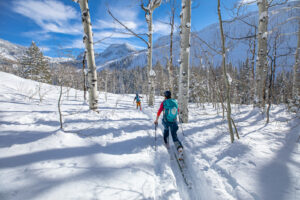 Backcountry skiing in Steamboat Springs Colorado winter