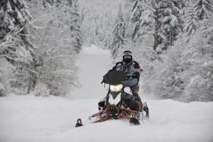 Snowmobile in Colorado Wilderness